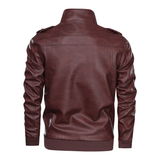 Espnman Men's Leather Motorcycle Jacket