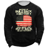 Instead Of Build Back Better How About Just Put It Back The Way You Found It Men's Sweatshirt
