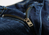 Men's Vintage Distressed Washed Biker Jeans