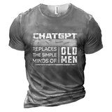 ChatGPT Replaces The Simple Minds Of Old People Men Cotton Tee