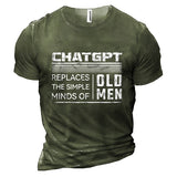 ChatGPT Replaces The Simple Minds Of Old People Men Cotton Tee