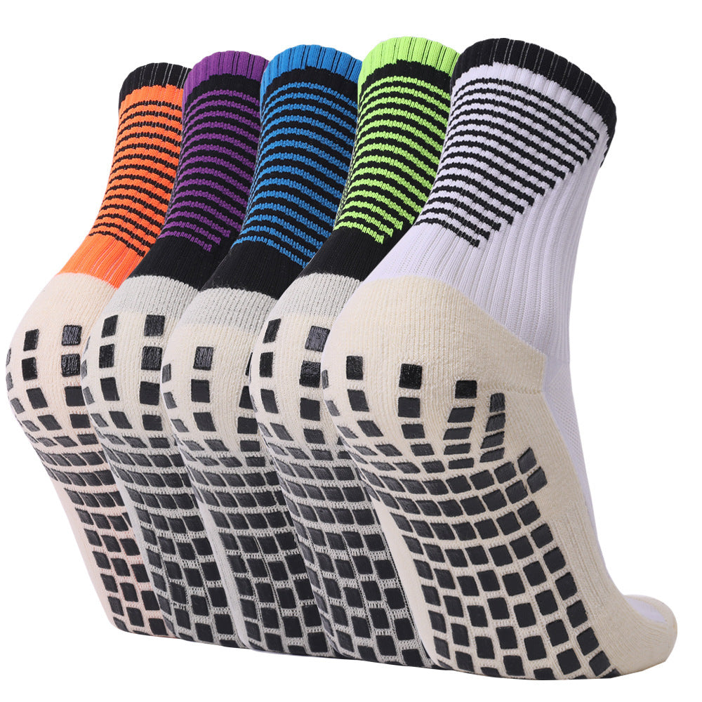 Men's Outdoor Towel Bottom Wear-resistant Sweat-absorbing Non-slip Mid-tube Football Sports Socks