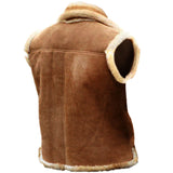 Men's Outdoor Fleece Warm Pocket Button Sheepskin Gilet