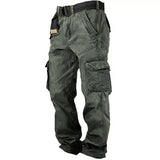 Men's Outdoor Vintage Washed Cotton Washed Multi-pocket Tactical Pants