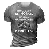 Being A Dad Is An Honor Being A Grandfather Is Priceless Men's T-Shirt