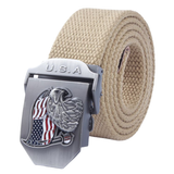 Men's Outdoor American Flag Eagle Weave Belt