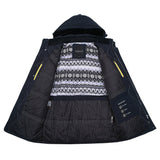 Fleece Detachable-hooded Weatherproof Extra Parka
