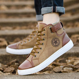 Men's Outdoor High Top Skate Shoes Casual Lace Up Comfy Ankle Boots