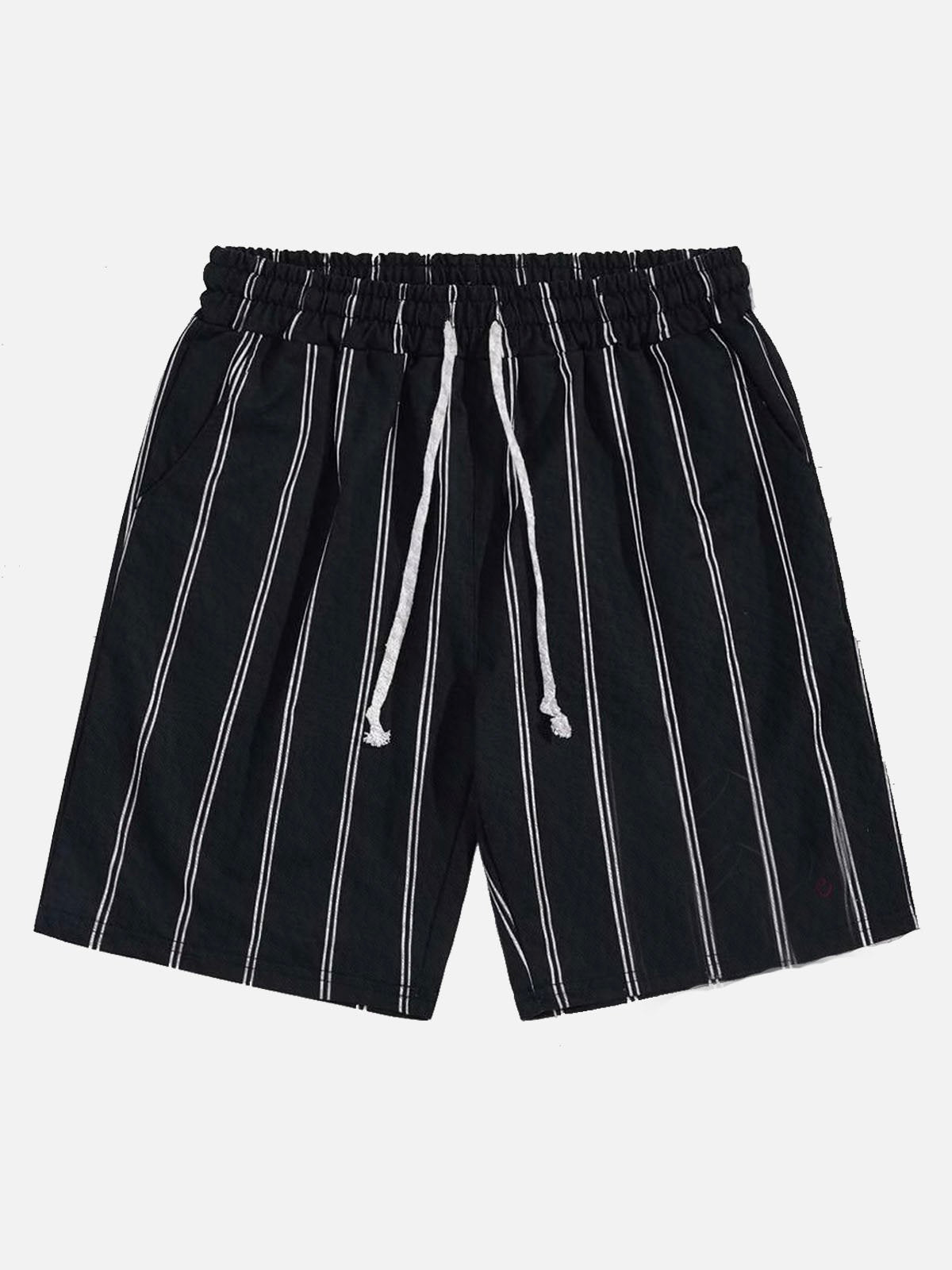 Men's Casual Basic Seekers Wrinkle-Free Beach Stripe Drawstring Shorts