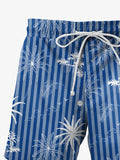 Men's Casual Resort Striped Coconut Print Beach Pants