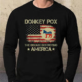 Donkey Pox The Disease Destroying America Men's Cotton Long Sleeve T-Shirt