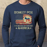 Donkey Pox The Disease Destroying America Men's Cotton Long Sleeve T-Shirt