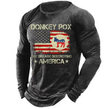 Donkey Pox The Disease Destroying America Men's Cotton Long Sleeve T-Shirt