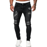 Five-color Ripped Casual Jeans