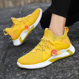 Men Flying Woven Breathable Sports Running Shoes