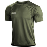 Men's Outdoor American Flag Tactical Sport PoLo Neck T-Shirt