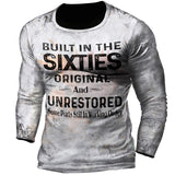 Mens Built In The Sixties Unrestored Motorcy Printed T-shirt