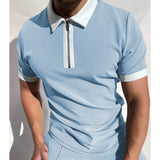 Navy Blue Short-sleeved Polo Shirt
