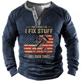I Fix Stuff And I Know Things Men's Letter Print Hoodie
