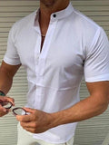 Men's short sleeve lapel casual shirt