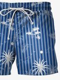 Men's Casual Resort Striped Coconut Print Beach Pants