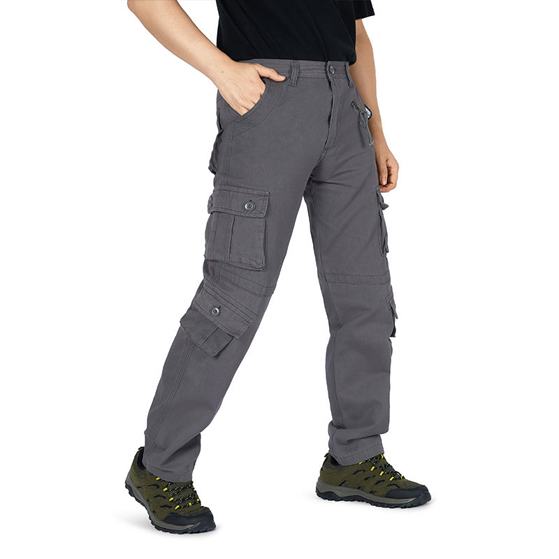 OUTDOOR POCKETS CARGO PANTS TACTICAL POLYESTER COTTON PANTS