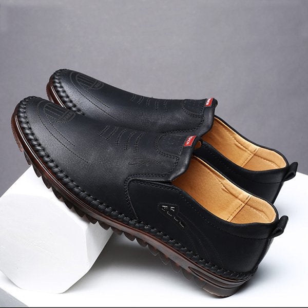 Men's Soft Sole Soft Leather Breathable Light Casual Driving Shoes