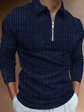Polo Striped Business Temperament Shirt Collar Men's Tops