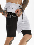 Men's Quick Dry Fitness Double Layer Sports Shorts