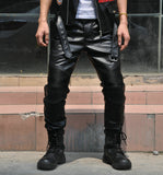 Motorcycle Leather Pants With Protection Gear