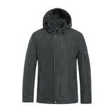Detachable-Hooded Water And Wind Resistant Jacket