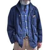 Men's Vintage Denim Multi-Pocket Thin Jacket