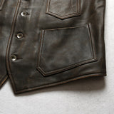 Men's Antique Brown Leather Vest