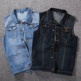 Men's Plus Size Denim Vest