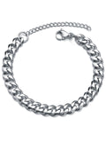 Men's Six Sides Milled Stainless Steel Bracelet