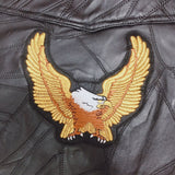 Golden Hawk Ride Free Leather Vest