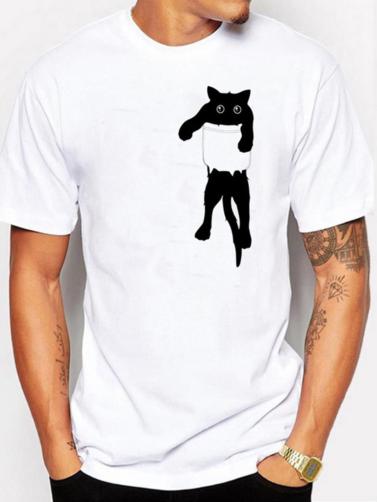 Cats Casual Cotton-Blend Shirts & Tops