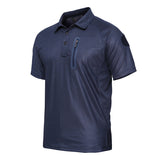Men's Quick Dry Waterproof Breathable Battle Short Sleeve Polo Shirt