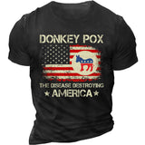 Donkey Pox The Disease Destroying America Men's Cotton Long Sleeve T-Shirt