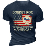 Donkey Pox The Disease Destroying America Men's Cotton Long Sleeve T-Shirt