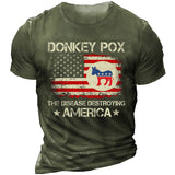 Donkey Pox The Disease Destroying America Men's Cotton Long Sleeve T-Shirt