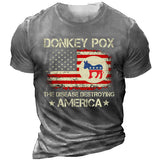 Donkey Pox The Disease Destroying America Men's Cotton Long Sleeve T-Shirt