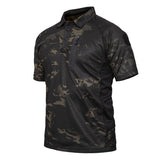 Men's Quick Dry Waterproof Breathable Battle Short Sleeve Polo Shirt