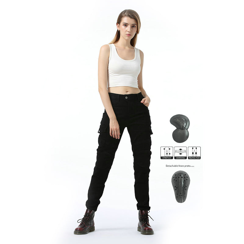 Flame 6 Lady Biker Jeans with CE Armor Protector