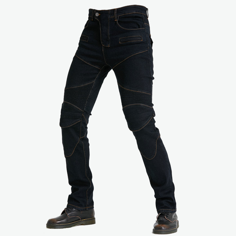Motorcycle Riding PK718 Jeans With Protection Gear -Black