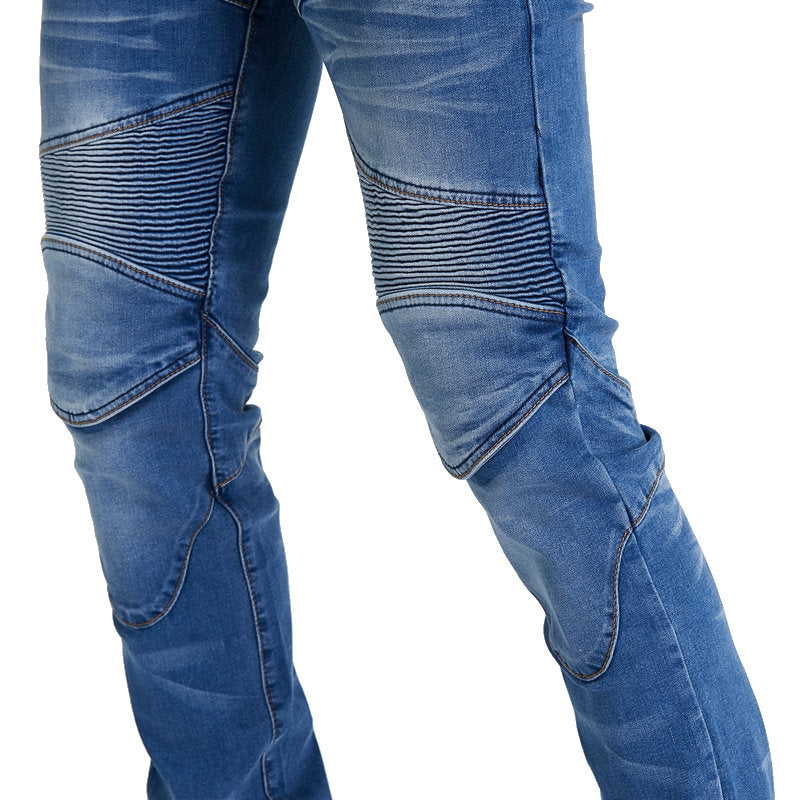 Motorcycle Riding PK718 Jeans With Protection Gear -Blue