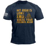 My Rights Don't End Where Your Feelings Begin America Men's Cotton Tee