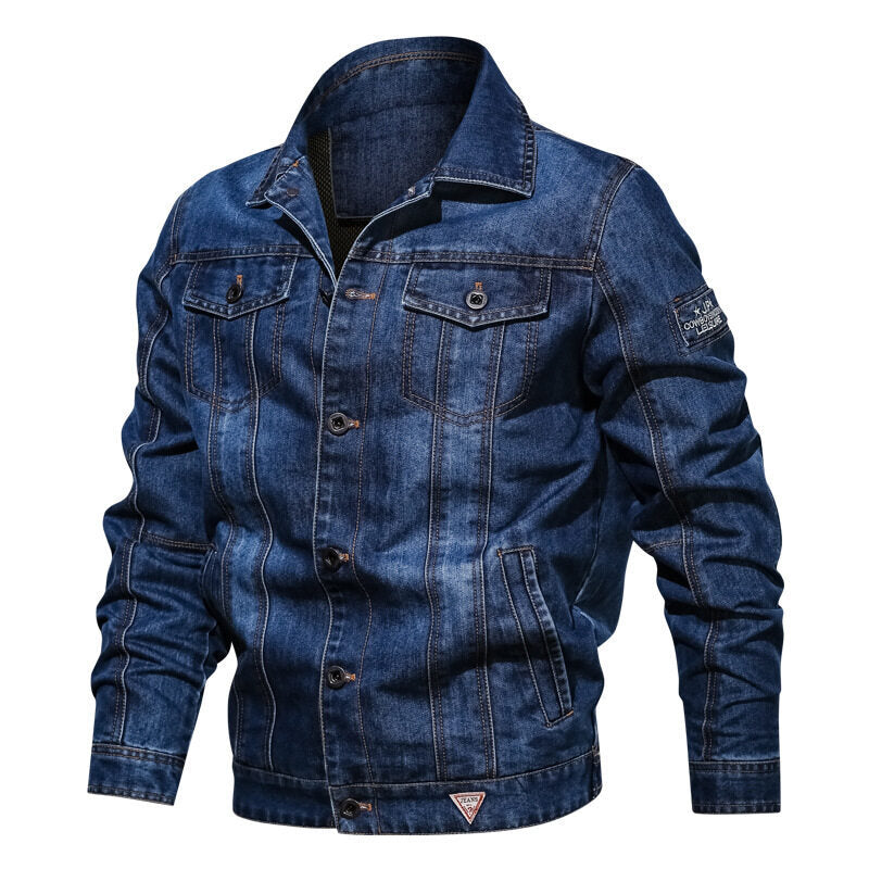 Men's Lapel Button Casual Jacket