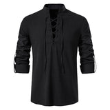 Men's Outdoor Vintage Tie Long Sleeve T-Shirt