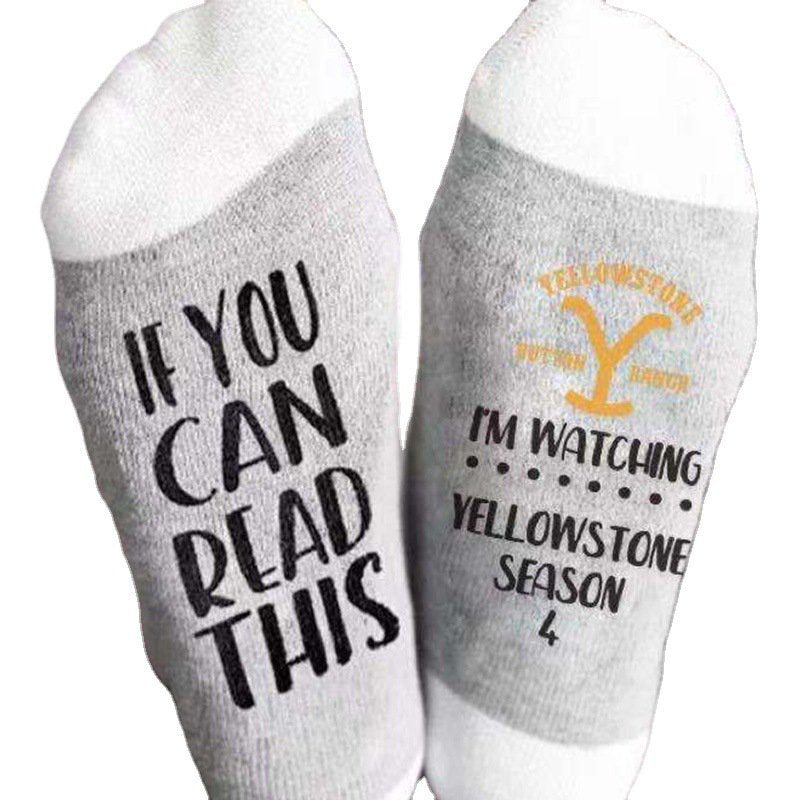 Letters Warm And Cold-Proof Quick-Drying Socks